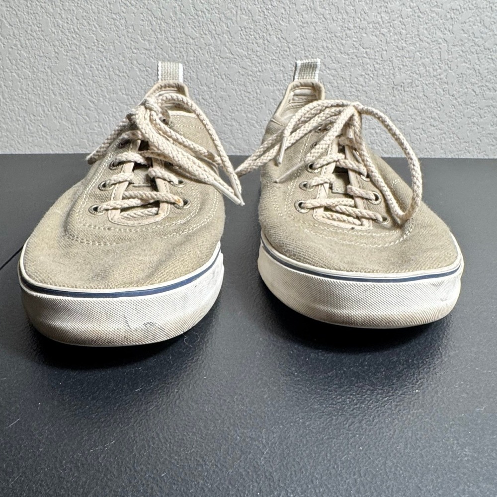 Columbia PFG Bahama Vent Mens 10.5 Tan Canvas Boat Shoes Sneakers Low Top Khaki - Picture 2 of 9